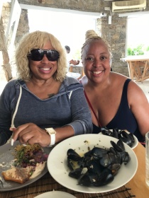 Me and Tracy (L.A.). I’m having lunch, slept til noon