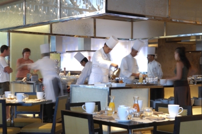 Chefs at Work at Day & Night Restaurant