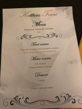 Our Personalized Menus at each Restaurant